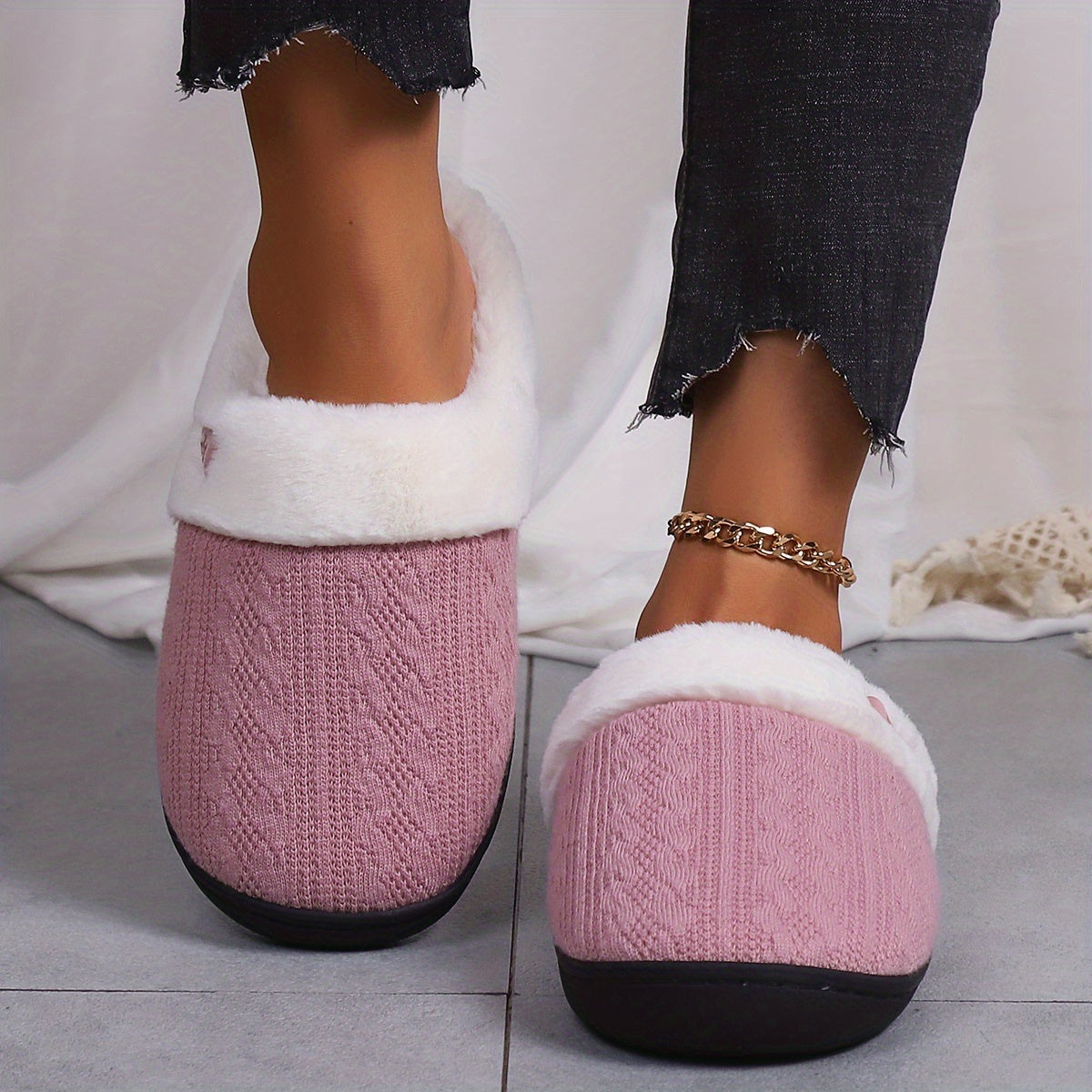 Fluffy Slippers Luxurious Plush Indoor Slides