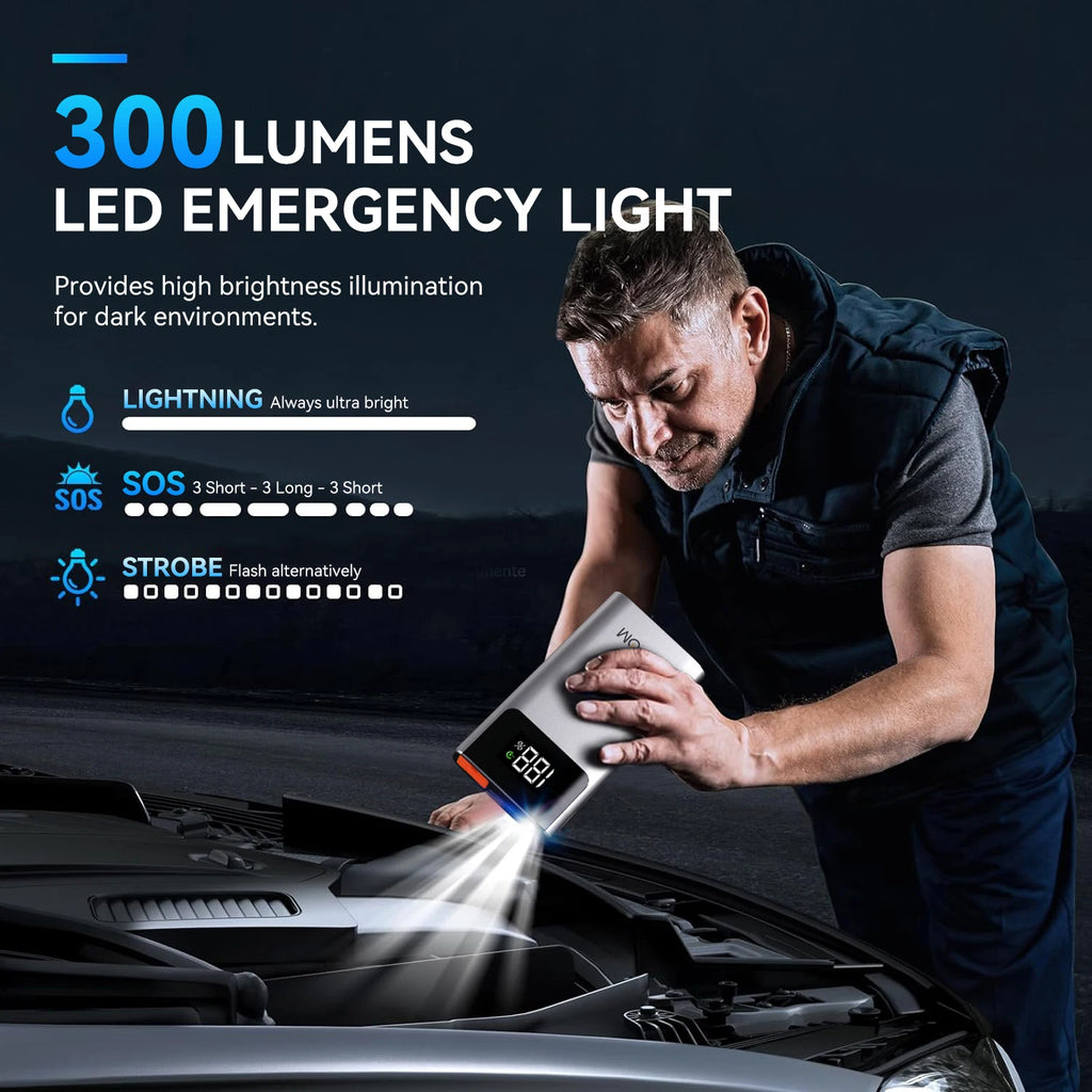 3-in-1 Portable Car Jump Starter 4000A