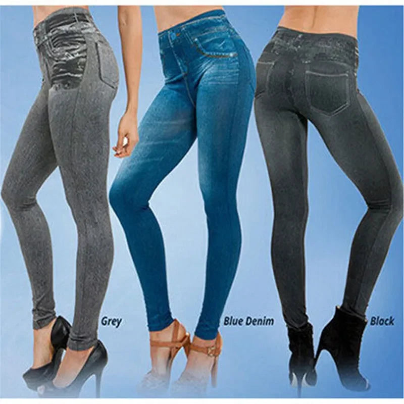 Denim-Look Leggings