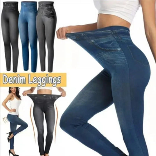 Denim-Look Leggings