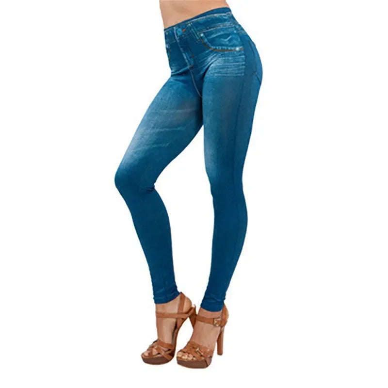 Denim-Look Leggings