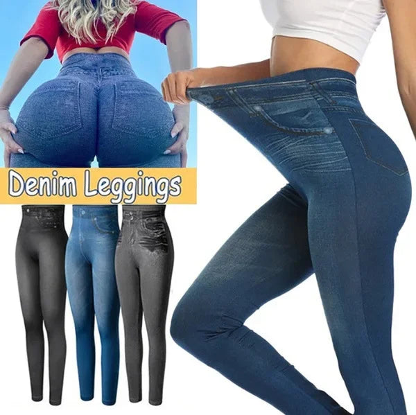 Denim-Look Leggings