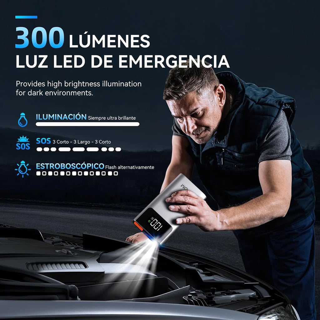 3-in-1 Portable Car Jump Starter 4000A