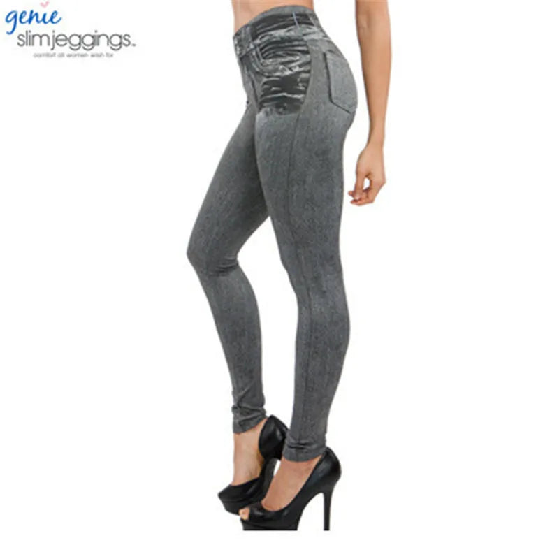 Denim-Look Leggings