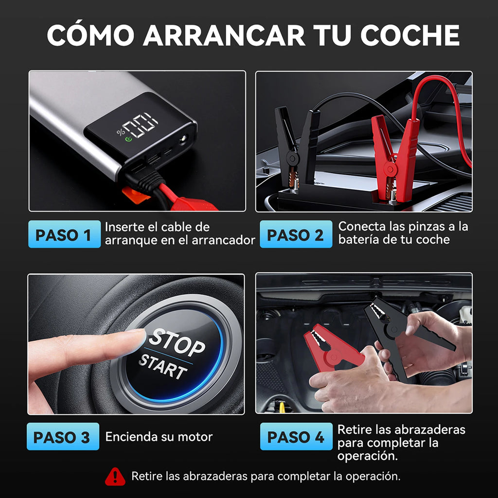 3-in-1 Portable Car Jump Starter 4000A