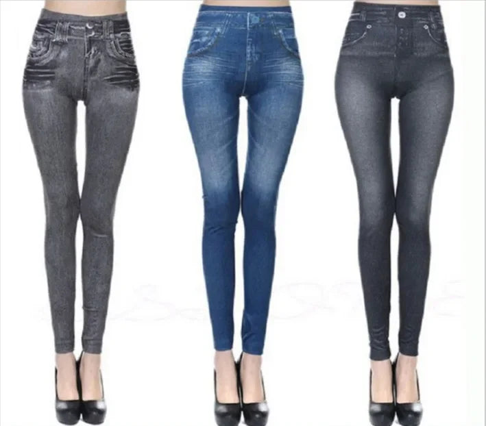 Denim-Look Leggings