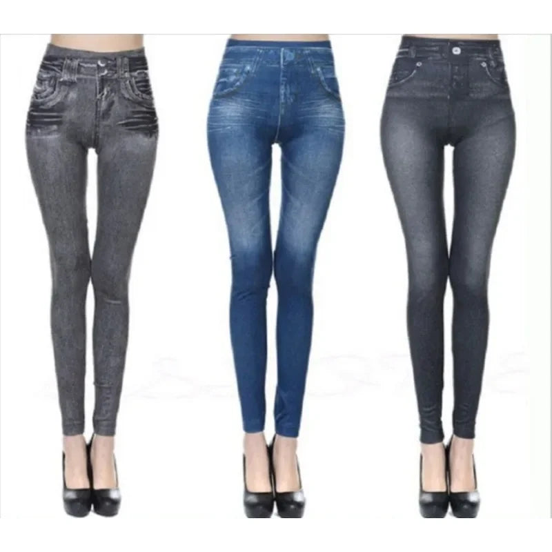 Denim-Look Leggings