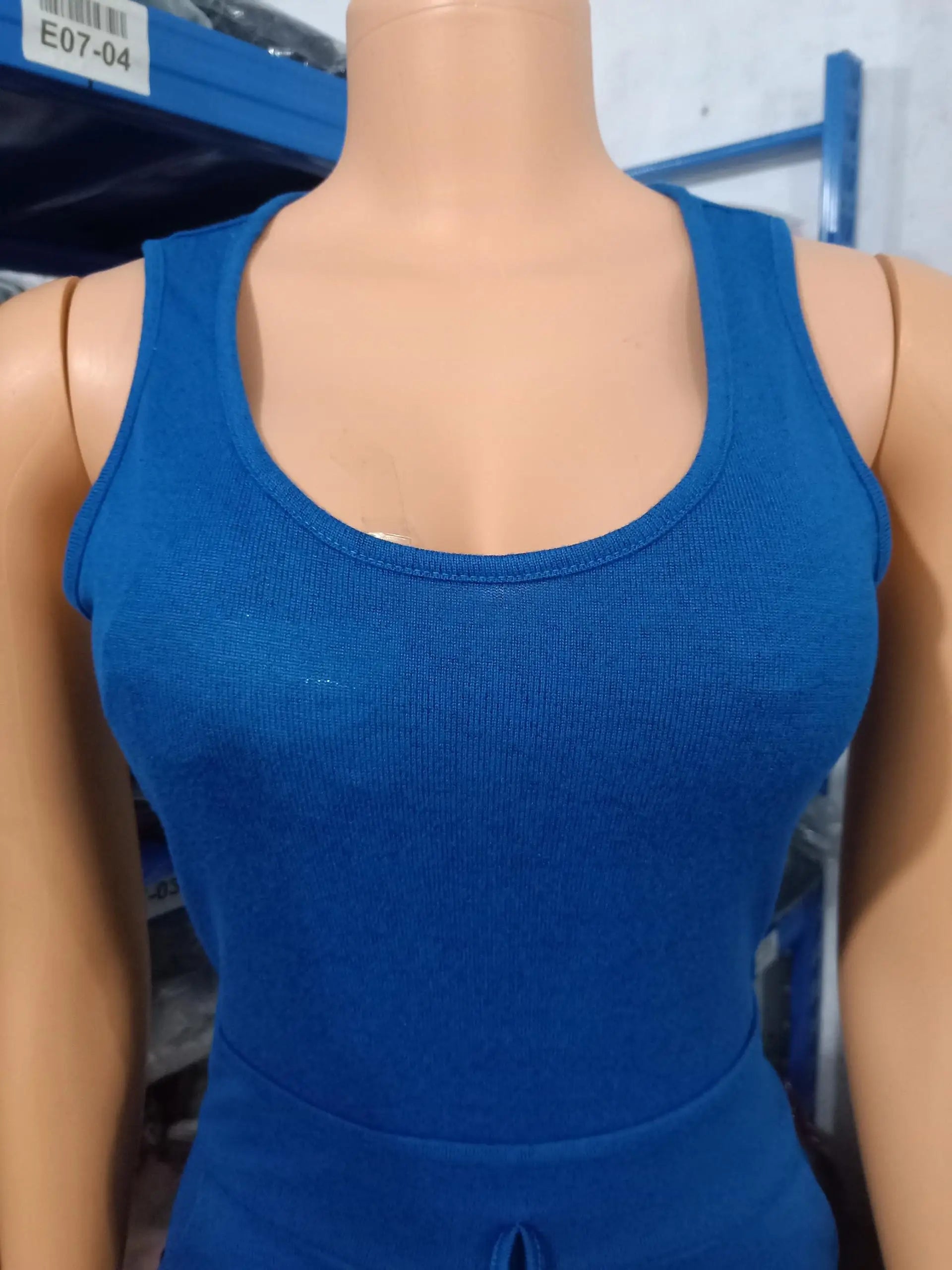 Two Piece Set Women Outfit U-Neck Sleeveless Skinny Jumpsuit set