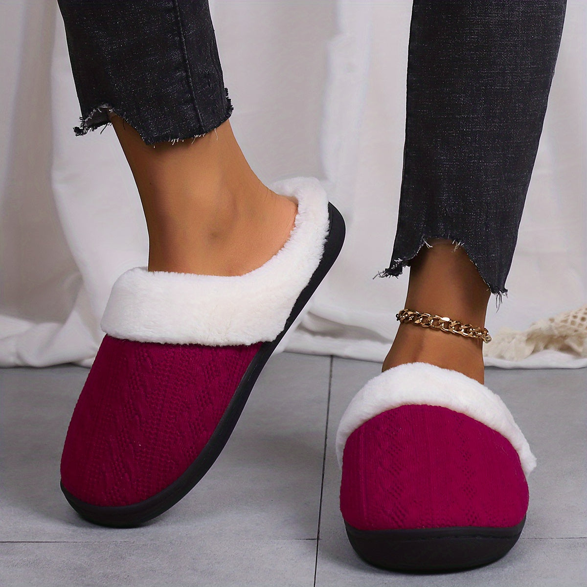 Fluffy Slippers Luxurious Plush Indoor Slides